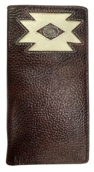 Brown Leather Rodeo Style Bifold Wallet
